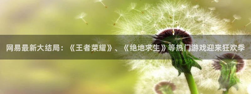 高德娱乐注册账号：网易最新大结局：《王者荣耀》、《绝地求生》