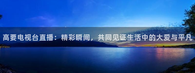 龙门直播官网下载：高要电视台直播：精彩瞬间，共同见证生活中的大爱与平凡